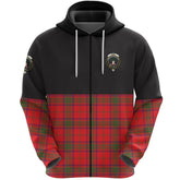 Ross Modern Clan Half Of Tartan Zipper Hoodie